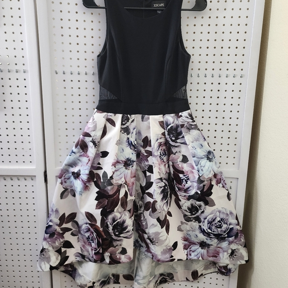 Xscape Dresses & Skirts - Xscape Black and Purple Floral  Dress
